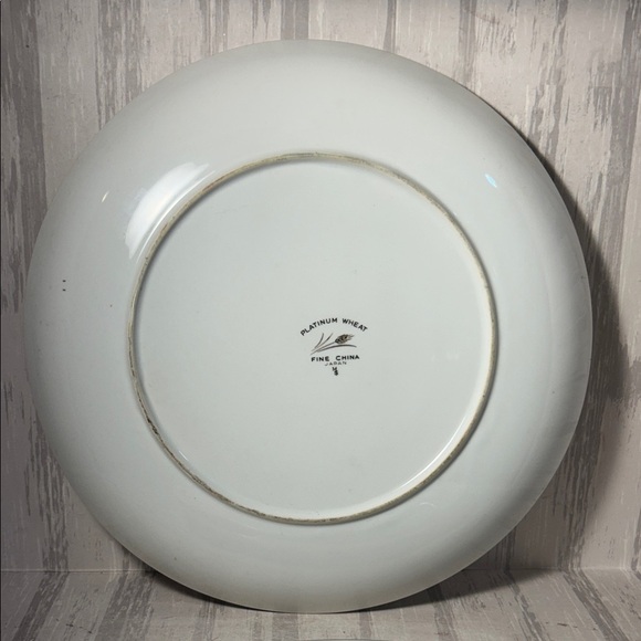 Platinum Wheat Fine China 3 10.25”Elegant White Dinner Plates with Wheat Design - Picture 3 of 4
